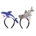 thumbnail image 1 of Diadema minkissy de peluche con temática oceánica y tiburón, 2 unidades, azul+gris, 1 of 8