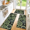 thumbnail image 6 of Findosom 2pcs Boho Kitchen Rug Set, Farmhouse Kitchen Runner Rugs and Mat, Washable Non Slip Kitchen Mats Vintage Kitchen Floor Mat Carpet for Hallway Laundry Room Sink 20"x32"+20"x47" Green, 6 of 7