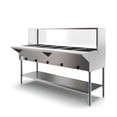 thumbnail image 3 of Five Pan Open Well Electric Steam Table with Undershelf and Sneeze-Guard, 240V, KM-OWS-5SG., 3 of 7