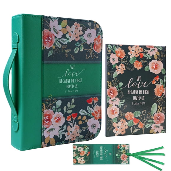 Juego de estuches bíblicos Book Cover Faithful Hers con cuaderno y marcapálogos