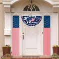 thumbnail image 6 of Guvpev 2-Pack 250th Anniversary American Fan Flag Bunting 1.5x3 FT, 1776-2026 USA Birthday Pleated Half Fan Banner, Patriotic Stars Patriotic Yard Sign Hanging Decor for Porch, Railing & House, 6 of 7