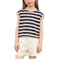 thumbnail image 2 of StSilkitty Camisoles Rayées pour Garçons Filles Été Coton Sans Manches Col Rond Blouses Légères Douces Confortables Chandails, 2 of 7