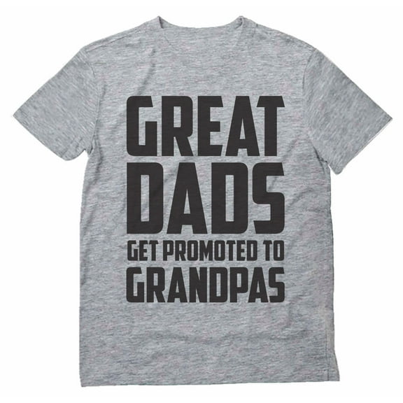 Tstars Mens Gifts for Dad Father's Day Shirts Funny Humor New Grandfather Gift Great Dads Get Promoted to Grandpas 1st Time Cool Best Gift for Grandpa T Shirt