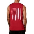 thumbnail image 5 of Youpwaven Men's 250th Anniversary USA Muscle Tank Top, 1776-2026 Double-Sided Graphic Tee, Staggered "USA" Front & Distressed Back Flag Performance Shirt, Landmark Year Celebration Vest, 5 of 5