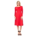 thumbnail image 2 of Pastel by Vivienne Women's Fit and Flare Midi Dress Red Large, 2 of 3