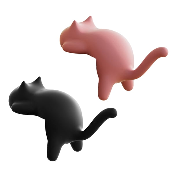 Ganchos para escritorio con forma de gato, sin taladro, organizadores de escritorio para llaves, bolsos y auriculares.