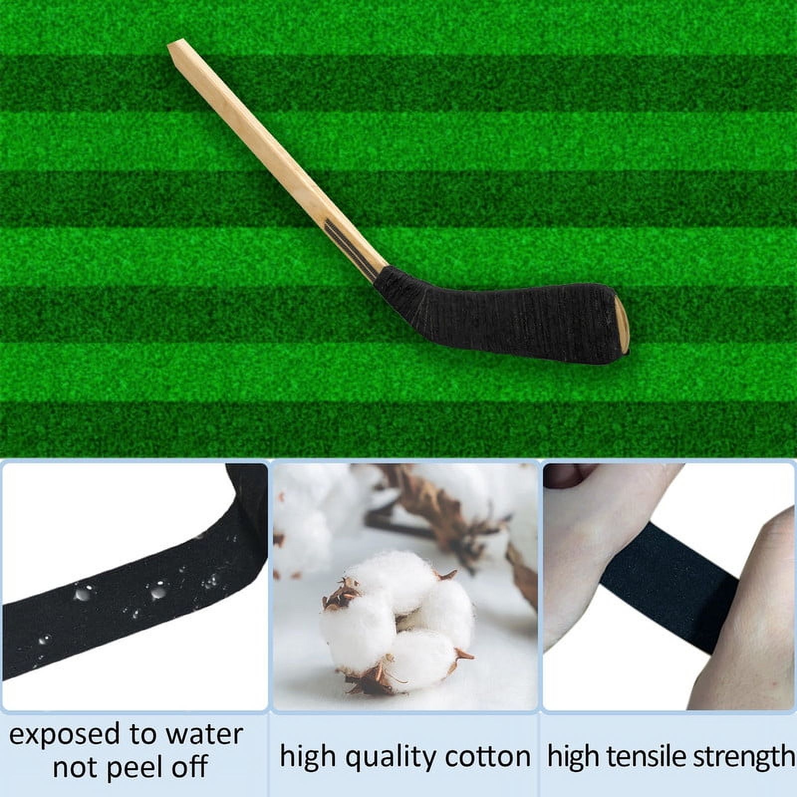 Fukushima Multipurpose Lacrosse Tape Set - 1 Inch and 1/2 Inch, Non Pre-Cut, 30ft Adhesive Tape for Lacrosse Sticks, Shin Pads, Golf Baseball Bats - Ideal Sports Gear and Gift Equipment(Black, 12pcs)