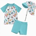 thumbnail image 1 of Gubotare Newborn Boy Bathing Suit Raglan Rash Guard and Swim Trunks UPF 50+ Outfit Set Toddler 3T 4T,Mint Green, 1 of 6