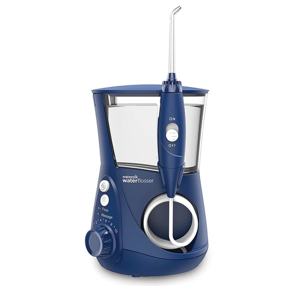 Irrigador Flosser Dental Profesional Eléctrica de Agua para Dientes 10 Configuraciones Acuario Azul Waterpik WK-WP-663