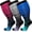 color2, variant on 3 Pack Plus Size Compression Socks for Women & Men, 20-30mmHg Extra Wide Calf Knee High Stockings for Circulation Support(XXL)