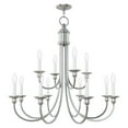thumbnail image 3 of Beaumont Lane 12 Light Chandelier in Brushed Nickel, 3 of 7