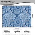 thumbnail image 7 of Yspwyqan Car Trunk Mat for SUV, All Season Cargo Liner, Blue Boho Mandala Gripped Backing Wipeable Rear, Stylish Auto Interior Accessory Fits Most Sedans SUVs Wagons, 7 of 7