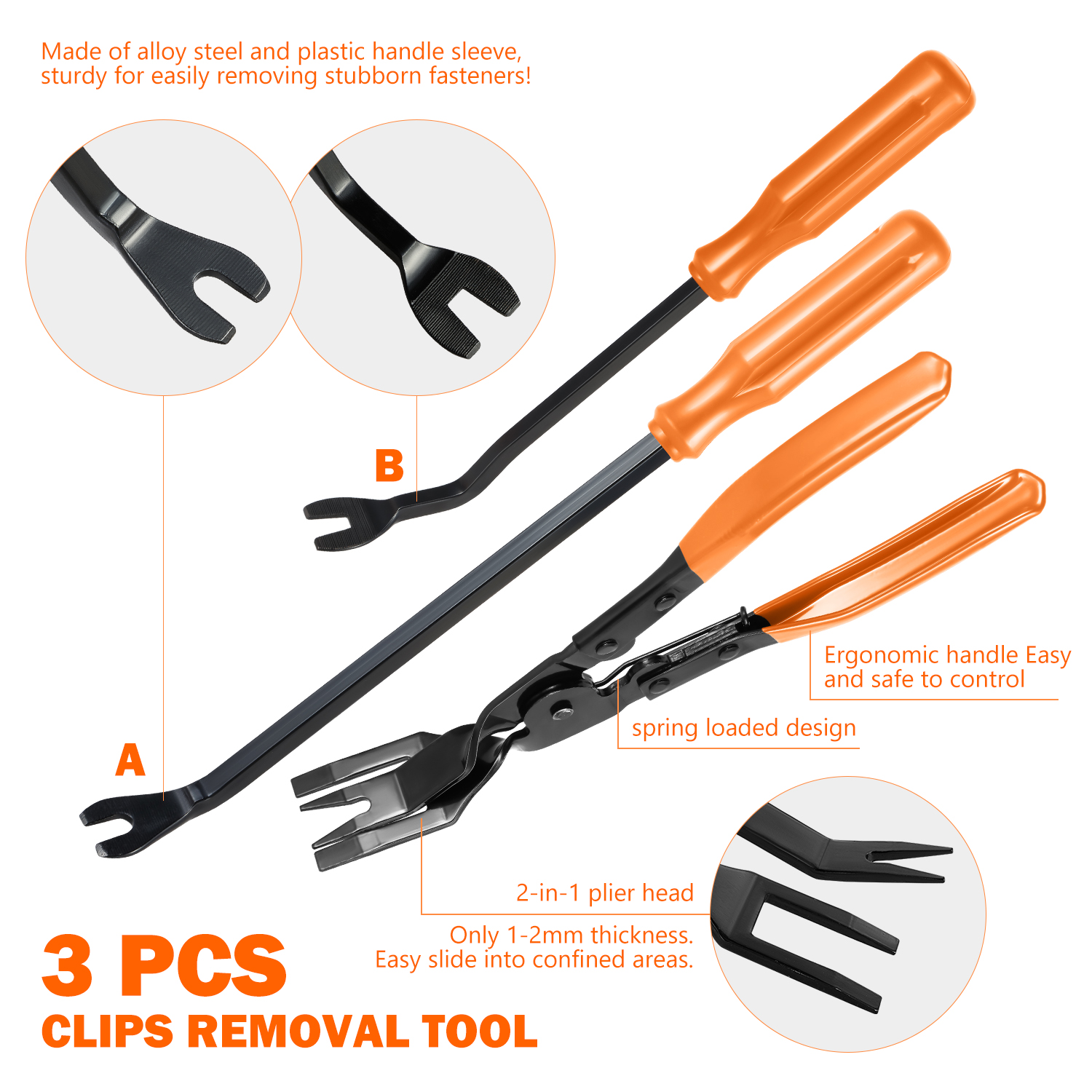 11-Piece Trim Removal Tool Kit – Door Panel & Dash Clip Set With Storage Bag