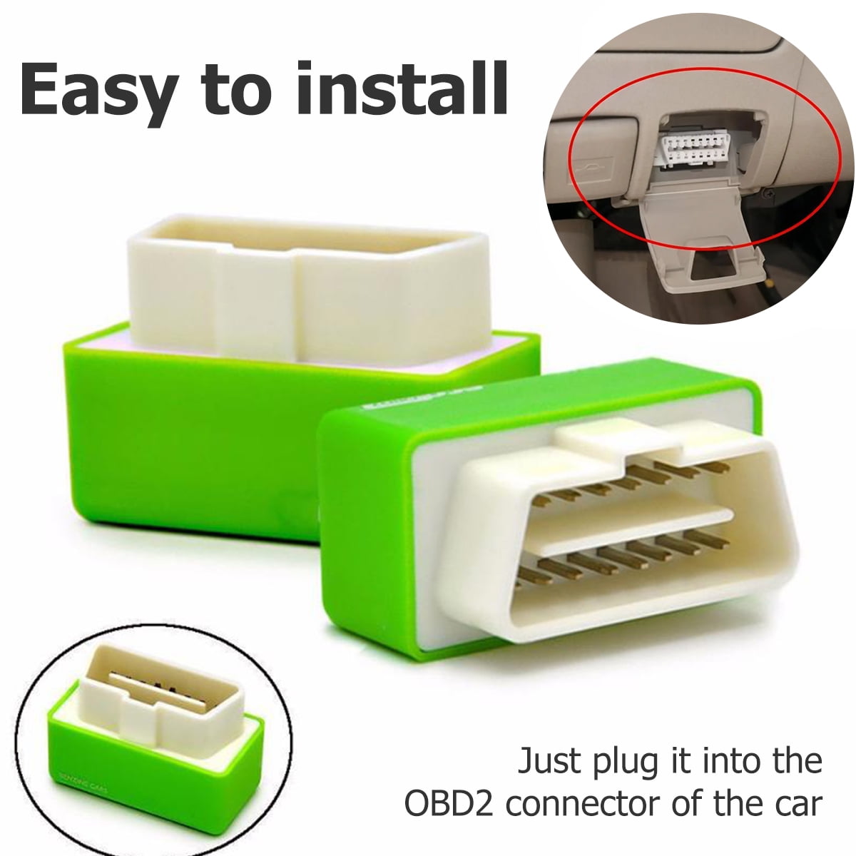 ALIMARO Benzine Fuel Saver,Fuel Tuning Box Chip,Eco OBD2 Universal Benzine Economy Gasoline Fuel Saver Tuning Box Chip For Petrol Car