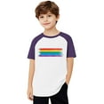 thumbnail image 3 of Raglan T-shirts for Kids 3-14 Years Boys Girls Summer Short Sleeve Casual Tshirts Crew Neck Base Tees (7 Years, Purple), 3 of 6