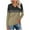 Khaki, variant on Lindreshi Long Sleeve Shirts for Women Women's Solid V-Neck Long Sleeve Top