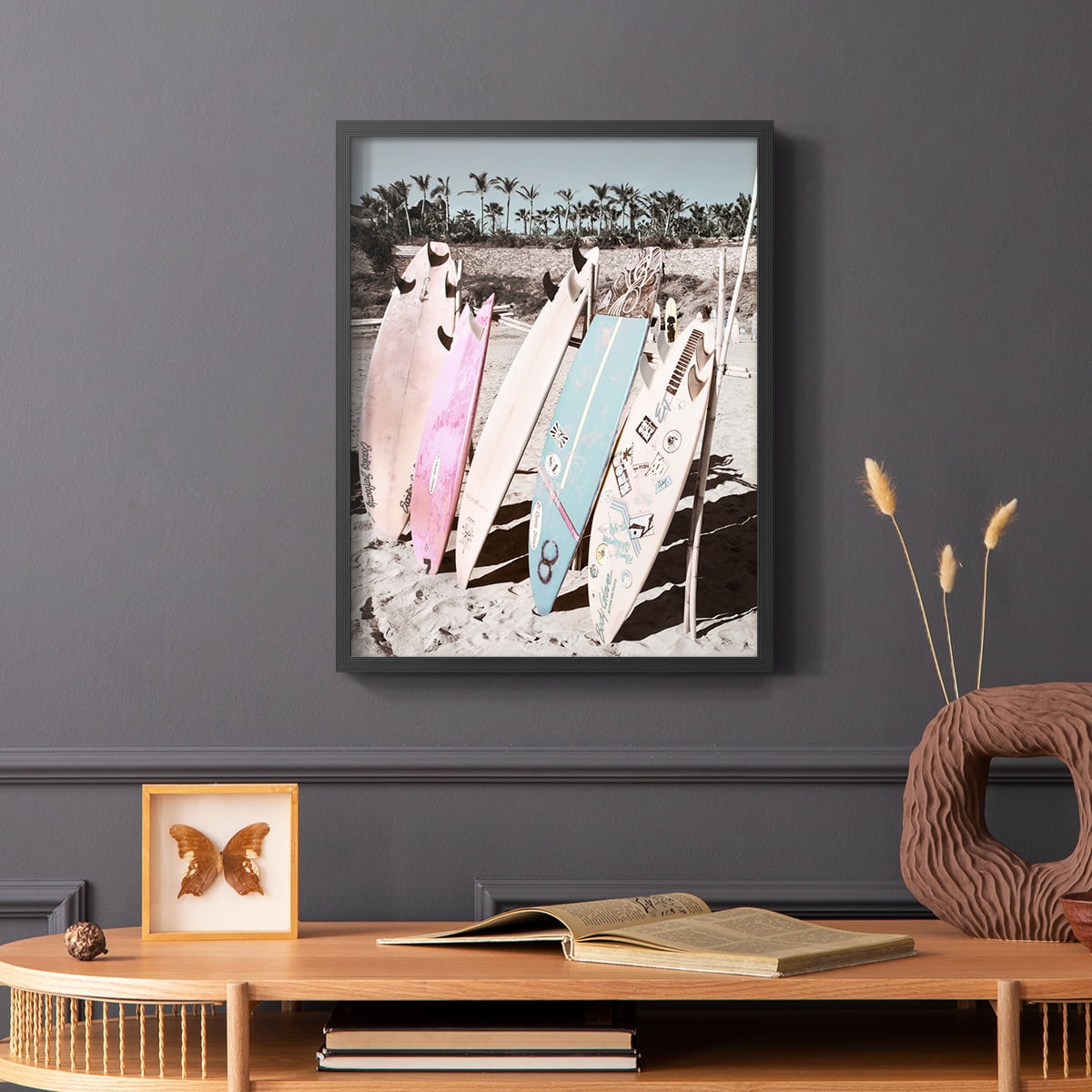 Wave Ready Framed Print in Black Solid Wood 16 x 20 Framed Print