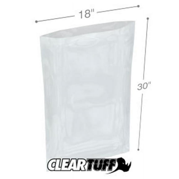 International Plastics PB21830 18 x 30 in. Clear Poly Bags, 0.002 Gauge - Case of 500