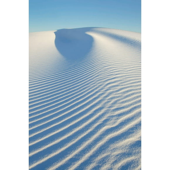Ripple patterns in gypsum sand dunes, White Sands National Monument, New Mexico Poster Print by Alan Majchrowicz (24 x 36) # US32AMA0004