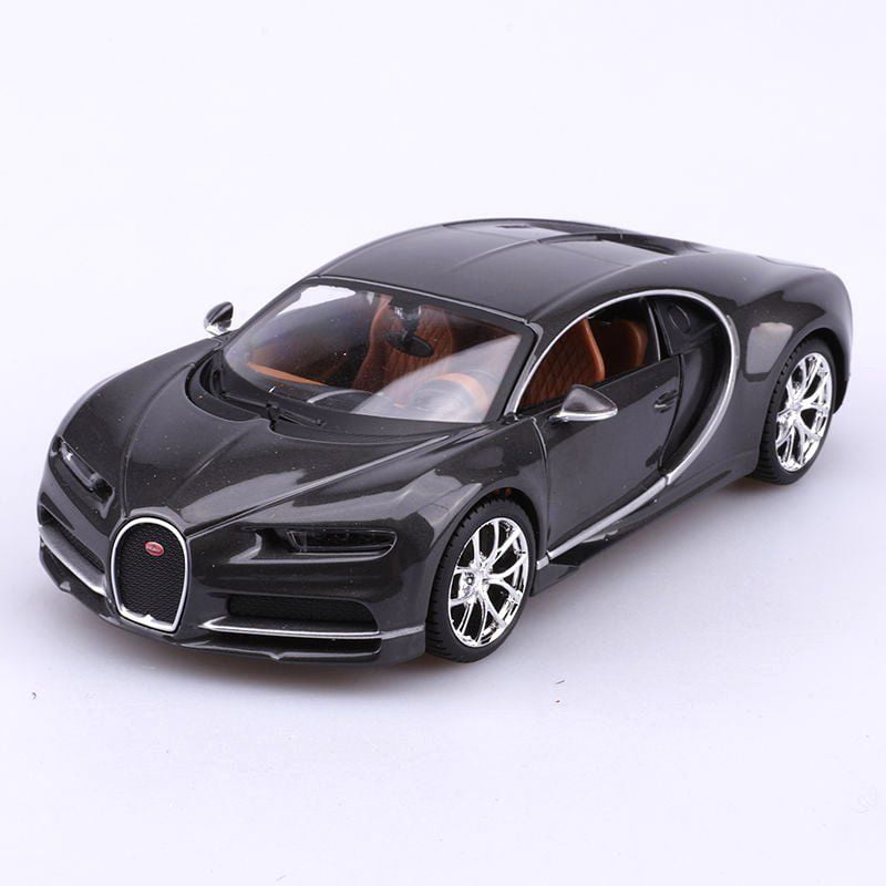 Bugatti Chiron Car Model 1:24 Maisto Dark Grey Diecast Car Vehicles Model Toy 