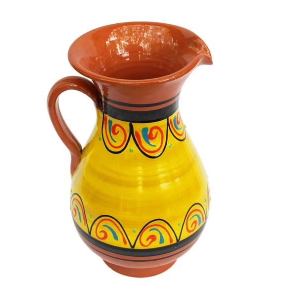 Terracotta Yellow, 2 Quart Pitcher - Hand Painted From Spain