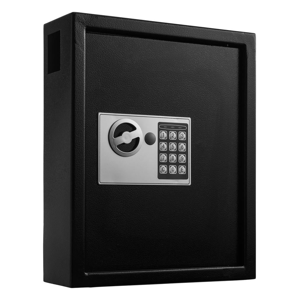 AdirOffice Black Steel 48 Key Secure Cabinet Combination Lock Key Storage Box 