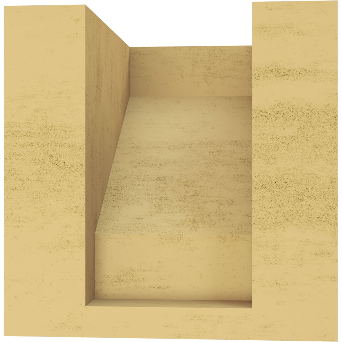 4"W x 4"D x 4"H Wide Clemmons Rough Cedar Woodgrain TimberThane Corbel, Primed Tan