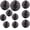 Black, variant on 10 Pack Fruit Green Tissue Paper Honeycomb Balls - 1x12", 1x10", 3x8", 5x6" Hanging Pom Poms for Wedding Birthday Baby Shower Bridal Shower