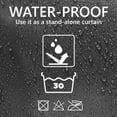 thumbnail image 3 of Evideco Extra Long Shower Curtain Polyester Hook Less Cubic 79"L x 71"W Black, 3 of 5