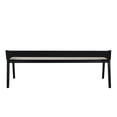 thumbnail image 4 of Pemberly Row Rubberwood Dining Bench with Faux Leather in Cream, 4 of 7