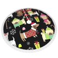 thumbnail image 3 of Faldas para árbol de Navidad de 30 pulgadas con texto "Merry Christmas", tapete para árbol de Navidad para vacaciones de invierno, falda para árbol de Navidad para decoraciones navideñas rústicas, 3 of 8
