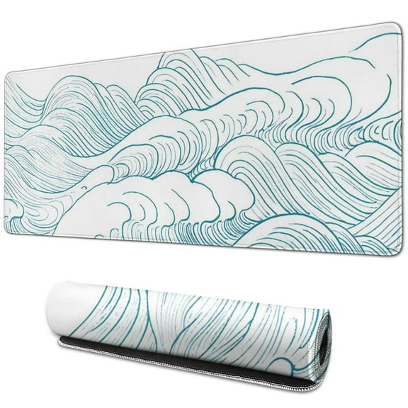 "Extra Large Desk Mouse Pad with Topographic Pattern - Non-Slip Rubber Base for Better Comfort and Style - Perfect Addition to Your Desk Decor"