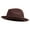 Brown, variant on Big Size Wool Felt Upbrim Panama Hat - Navy 2XL-3XL