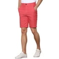 thumbnail image 4 of INSPIRE CHIC Men's Shorts Allover Striped Belt Loop Zipper Button Closure Pockets Casual Shorts 32 Red, 4 of 7