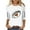 White, variant on Sexlip Football Shirts for Women Plus Size Graphic Print Pullover Shirts Casual 3/4 Length Sleeve Crewneck Fall Fashion Tops Beige L