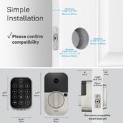 Assure Lock 2; Keyless Smart Door Lock with Wi-Fi and Fingerprint Access; Satin Nickel