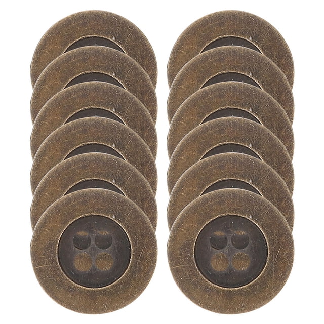 CRAFTHROU 100Ud Botones Retro Para Blazer En Metal Duradero Con Cuatro Agujeros Para Ropa Y Manualidades
