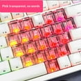 thumbnail image 6 of 21 Key Love Not Carveds Backlit Transparents Keyboards Cap Original Profile For Night Use Gaming Office, 6 of 8