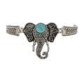 thumbnail image 6 of EHJRE Vintage Bangle Bracelet Bohemian Elephant Turquoise Charm, 6 of 9