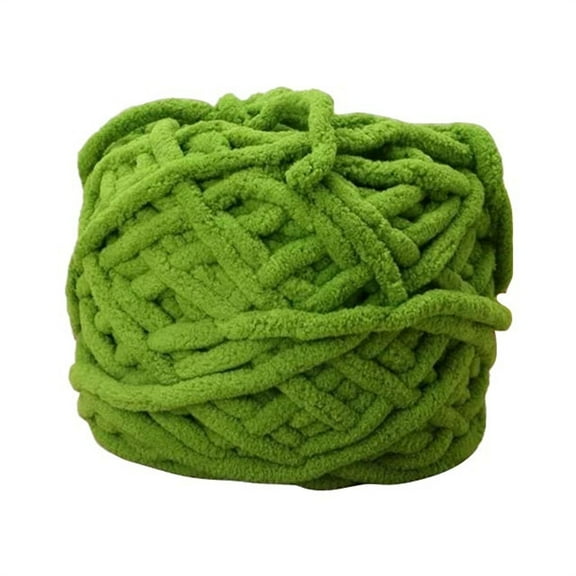 Single Strand Ice Line 09 Autumn Fragrance Green, 1 Roll of Wool, FNGZ Chunky Knit Yarn Soft Velvet Yarn Crochet Knitting Blanket Yarn Diy Craft for Knit Sweaters Blankets Shoes Scarves Clothes