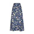 thumbnail image 4 of Skirts for Women Viikei Skirts for Women Midi Length,Women's Printed Elastic Waistband Pleated Pocket Skirt With Mid Calf Skirt Navy XXXXXL, 4 of 5