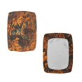 thumbnail image 3 of FOR U DESIGNS Deer Fallen Leaves Print Stool Covers Rectangle 2 pcs Soft Bar Stool Seat Covers Stretch Vanity Chair Cover High Chair Cover for Barstools Coffee, 3 of 9