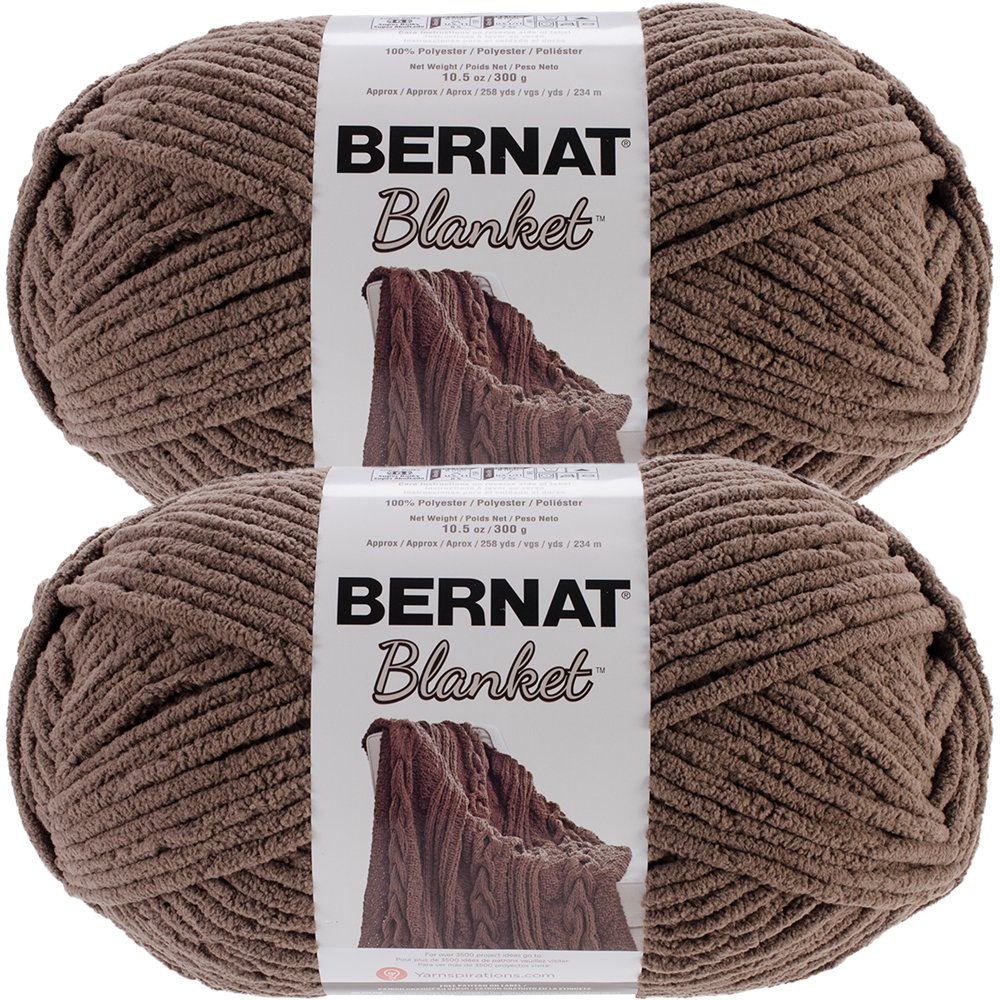 Bernat Blanket Big Ball YarnTaupe, Multipack Of 2