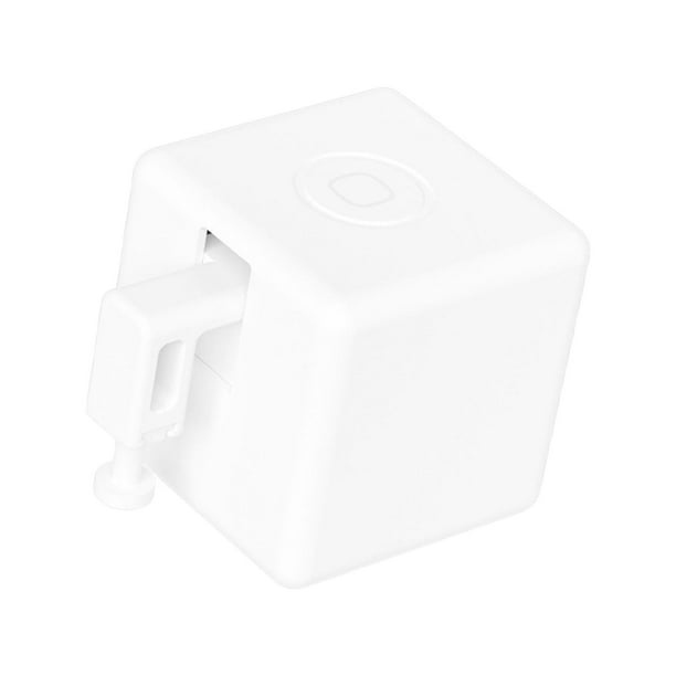 Mini interruptor inteligente Pulsador de botón Función de temporización Control de aplicación Mecánico Fácil instalación Control de voz Robot de Blanco