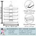 thumbnail image 3 of Closet Spice - 2 Pack - Strong Anti-Rust Chrome 5 Detachable Tier Pant Hangers, Non-Slip, Black PVC Rubber Grip Padded, Slim & Space Saving, Multi Swing Design for Easy-Slide Pant, Jeans, 3 of 9