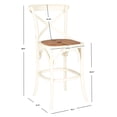 thumbnail image 3 of SAFAVIEH Franklin Square Mid Back Counter Stool, Antique White, 3 of 6