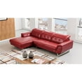thumbnail image 4 of EK-L085 Red Color With Italian Leather Sectional - Left Facing Chaise, 4 of 4