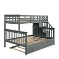 thumbnail image 6 of JERFIT Twin-Over-Full Bunk Bed with Twin size Trundle Storage and Guard Rail for Bedroom Dorm, 6 of 10