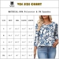 thumbnail image 3 of VDJ Womens Tops Casual Business Work 3/4 Length Sleeve T-Shirts Floral Printed Trendy Dressy Blouses Lightweight Outfits 2026 Size XL, 3 of 10