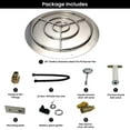 thumbnail image 3 of Dreffco Stainless Steel Fire Pit Burner Pan & Ring Pro Kit for Natural Gas, 36-Inch Pan, 30-Inch Ring, 200,000 BTU Max, 3 of 10